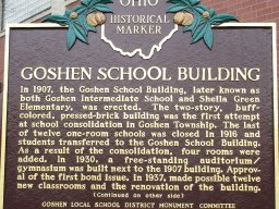 Markers &raquo; markers &raquo; Goshen Twp &raquo; Goshen School Building, Markers;  6707 Goshen Rd, 45122